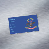 Visitenkarten-Magnet mit Flagge in Nord-Dakota Magnetische Visitenkarte (Beispiel)