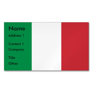 Visitenkarten-Magnet mit Flagge Italiens Magnetische Visitenkarte