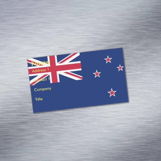 Visitenkarten-Magnet mit Flagge Neuseelands Magnetische Visitenkarte (Beispiel)