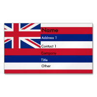 Visitenkarten-Magnet mit Flagge von Hawaii