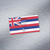 Visitenkarten-Magnet mit Flagge von Hawaii Magnetische Visitenkarte (Beispiel)