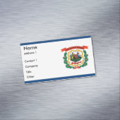 Visitenkarten-Magnet mit Flagge von West Virginia Magnetische Visitenkarte (Beispiel)