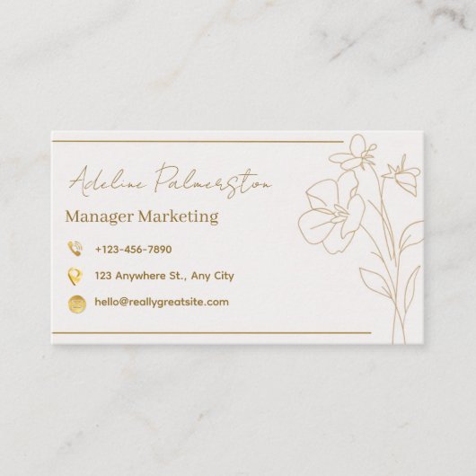 Visitenkarten-Manager Visitenkarte (Vorderseite)