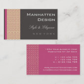 Visitenkarten > Manhatten [rosa Moschus] Visitenkarte (Vorne/Hinten)