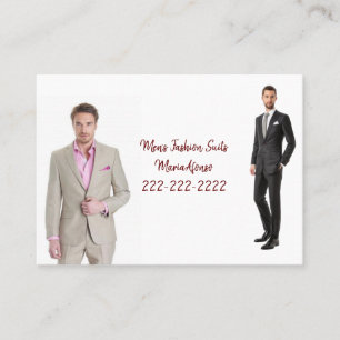 Visitenkarten, Männermode-Anzug Visitenkarten Visitenkarte