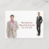 Visitenkarten, Männermode-Anzug Visitenkarten Visitenkarte (Rückseite)