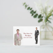 Visitenkarten, Männermode-Anzug Visitenkarten Visitenkarte (Stehend Vorderseite)