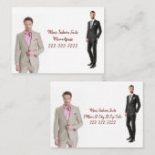 Visitenkarten, Männermode-Anzug Visitenkarten Visitenkarte (Vorne/Hinten)