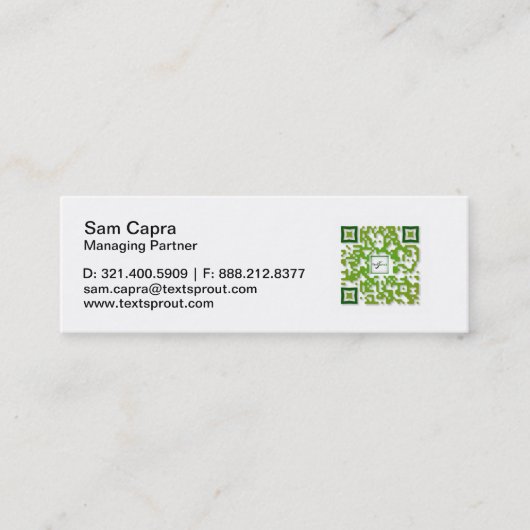 Visitenkarten Mini Visitenkarte (Vorderseite)