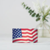 Visitenkarten mit amerikanischer Flagge Visitenkarte (Stehend Vorderseite)
