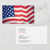 Visitenkarten mit amerikanischer Flagge Visitenkarte (Vorne/Hinten)