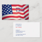 Visitenkarten mit amerikanischer Flagge Visitenkarte (Vorne/Hinten)