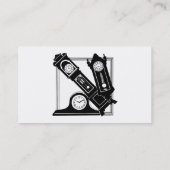 Visitenkarten mit antiken Uhren Visitenkarte (Rückseite)