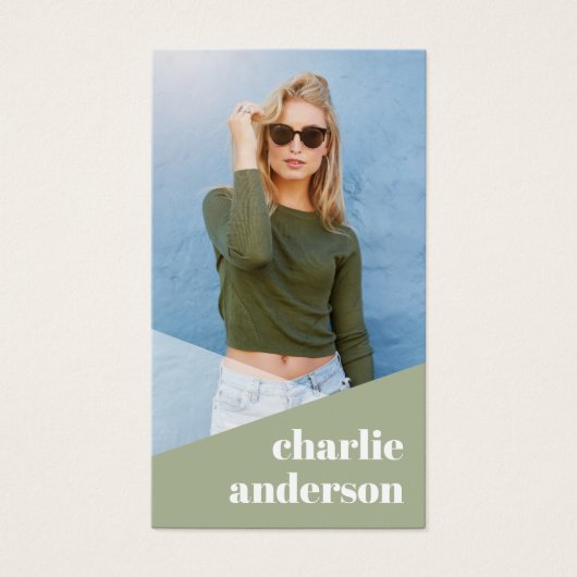 Visitenkarten mit benutzerdefiniertem Foto-Trendei (Vorderseite)