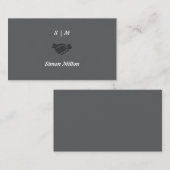 Visitenkarten mit benutzerdefinierten Initialen un Visitenkarte (Vorne/Hinten)