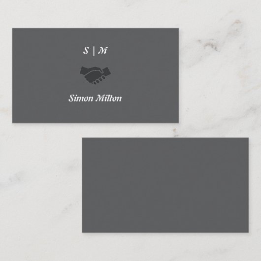 Visitenkarten mit benutzerdefinierten Initialen un Visitenkarte (Vorne/Hinten)