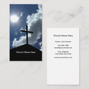 Visitenkarten mit christlichem Kirchenthema Visitenkarte