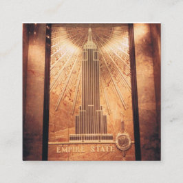 Visitenkarten mit Empire State Design Quadratische Visitenkarte