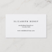 Visitenkarten mit floraler Chic Visitenkarte (Rückseite)