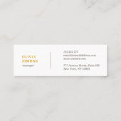 Visitenkarten mit goldenem Metalldruck Mini Visitenkarte (Rückseite)