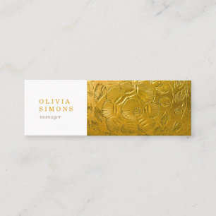 Visitenkarten mit goldenem Metalldruck Mini Visitenkarte