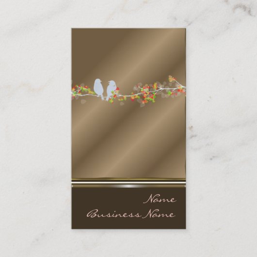 Visitenkarten mit Liebesvögeln im Cooperton Visitenkarte (Vorderseite)