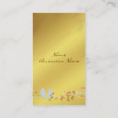 Visitenkarten mit Liebesvögeln im Goldton Visitenkarte (Rückseite)