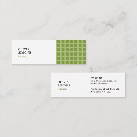 Visitenkarten mit Muster Mini Visitenkarte (Vorne/Hinten)