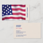 Visitenkarten mit US-Flagge Visitenkarte (Vorne/Hinten)