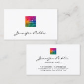 Visitenkarten Moderne Elegante Ihr Logo hier Visitenkarte (Vorne/Hinten)