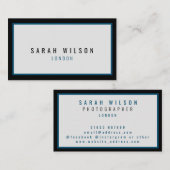 Visitenkarten Moderne minimalistische Marine schwa Telefonnummerkarte (Vorne/Hinten)