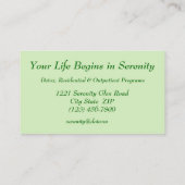 Visitenkarten--Natur Visitenkarte (Rückseite)