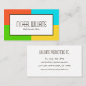 Visitenkarten Neon Color Block CEO Company Visitenkarte (Vorne/Hinten)