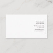 Visitenkarten Personalisiert Moderne Elegante Einf Visitenkarte (Rückseite)