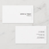 Visitenkarten Personalisiert Moderne Elegante Einf Visitenkarte (Vorne/Hinten)