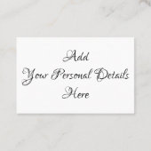 Visitenkarten - Personalisierter Blumenkranz Visitenkarte (Rückseite)