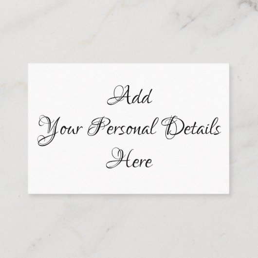 Visitenkarten - Personalisierter Blumenkranz Visitenkarte (Rückseite)