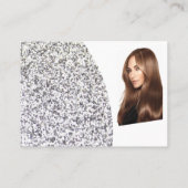 Visitenkarten, Pink Rose Glitzer Hochzeitsplaner Visitenkarte (Rückseite)