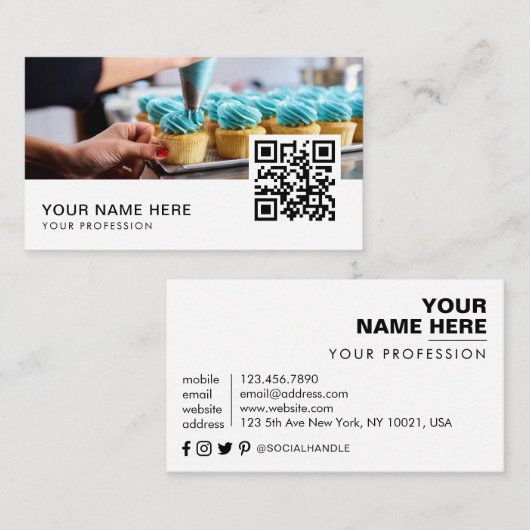 Visitenkarten QR Code Visitenkarte (Vorne/Hinten)