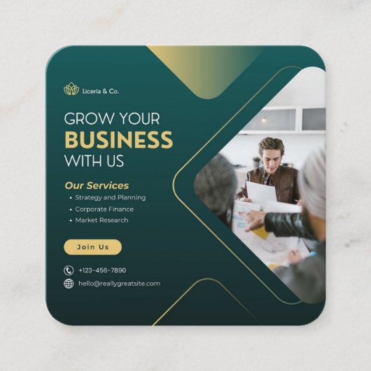 Visitenkarten Quadratische Visitenkarte (Vorderseite)