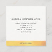 VISITENKARTEN QUADRATISCHE VISITENKARTE (Rückseite)