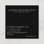 VISITENKARTEN QUADRATISCHE VISITENKARTE (Rückseite)