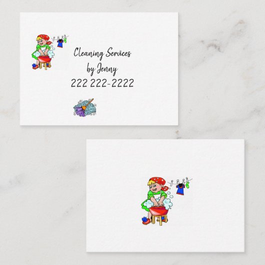 Visitenkarten, Reinigungsdienste Visitenkarte (Vorne/Hinten)