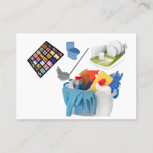 Visitenkarten, Reinigungsdienste Visitenkarte (Rückseite)