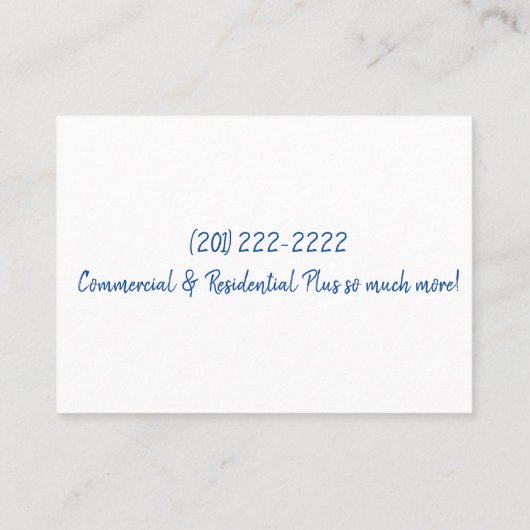 Visitenkarten, Reinigungsschweine Visitenkarte (Rückseite)