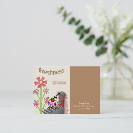 Visitenkarten, Reinigungsschweine Visitenkarte (Stehend Vorderseite)