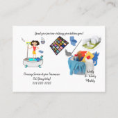 Visitenkarten, Reinigungsservice für Ladys Visitenkarte (Rückseite)