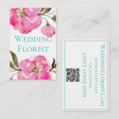 Visitenkarten - rosa Blumendesign Visitenkarte (Vorne/Hinten)