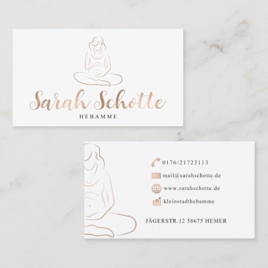 Visitenkarten Sarahs Schotte Visitenkarte (Vorne/Hinten)