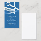 Visitenkarten-Schere für Haarstühle und Kamm Visitenkarte (Vorne/Hinten)